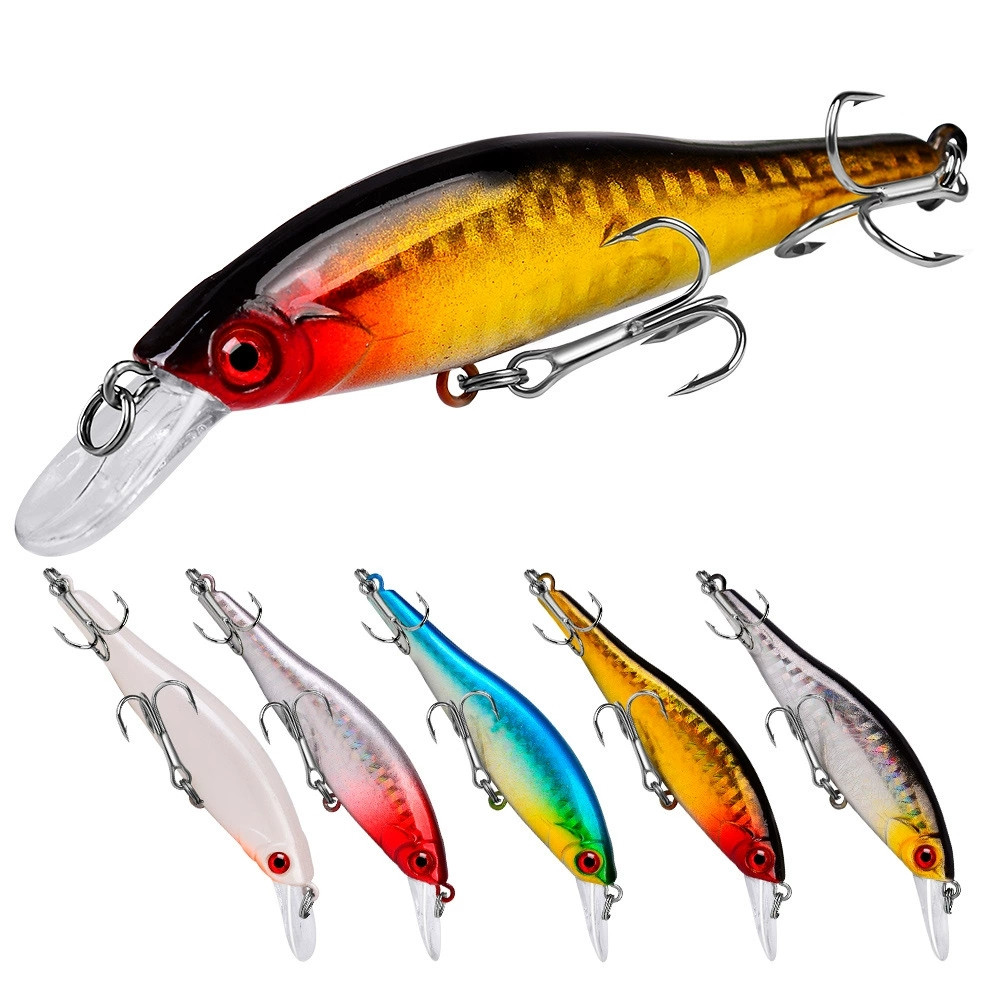 Fishing Lure Jerkbait - 5 Farben Tintenfisch-Minnow-Angelköder, tief tauchende Jerkbait-Köder,