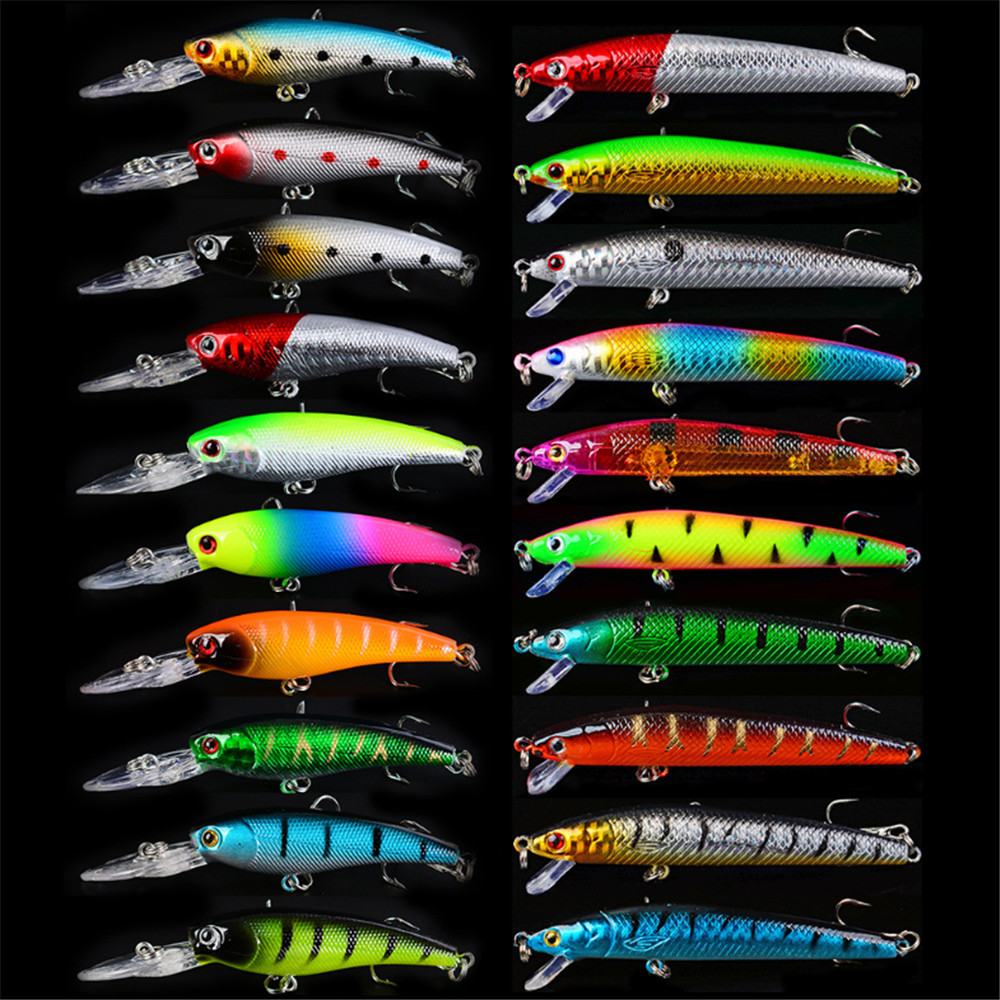 Fishing Lure Crankbait - 20 teile/los Minnow Angeln Lockt Set