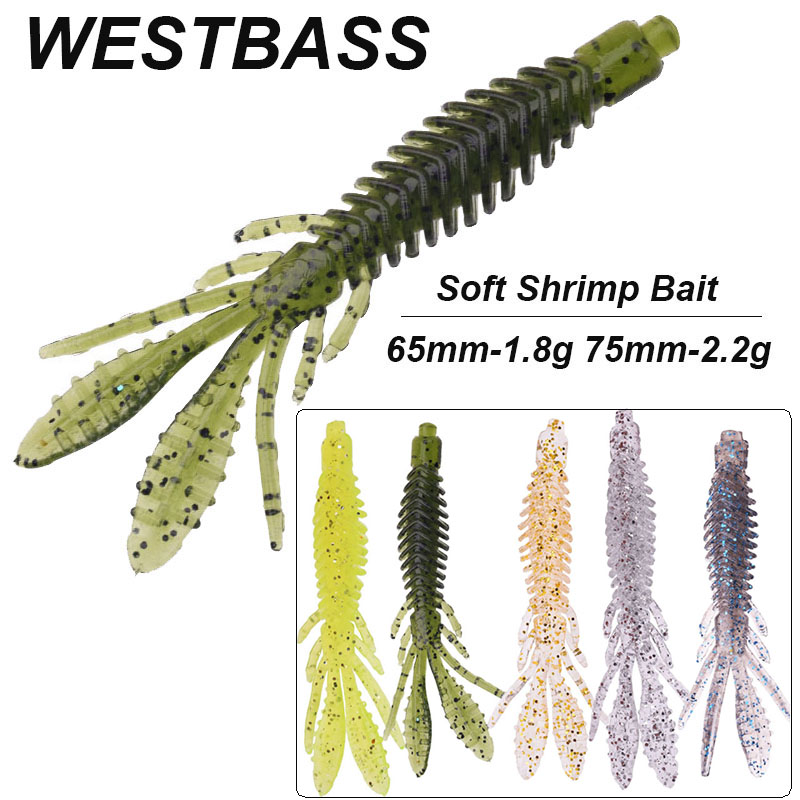 Fishing Lure Swimbait - WESTBASS 5PCS Weiche Larve Köder 1,8g-2,2g