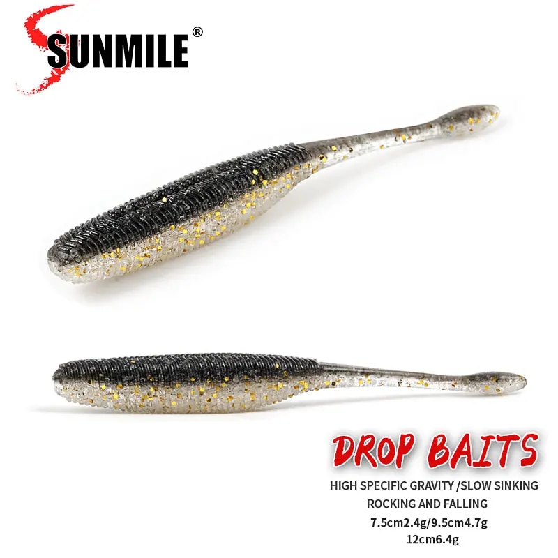 Fishing Lure Swimbait - SUNMILE Angelköder Drop Soft Baits 7,5/9,5/11,5