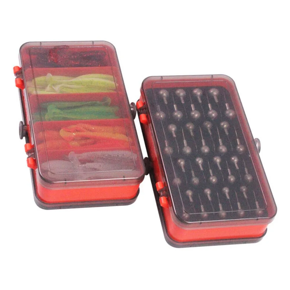 Fishing Lure Soft Plastic - Tragbare doppelseitige Köderbox für Crank-Jig-Köpfe und