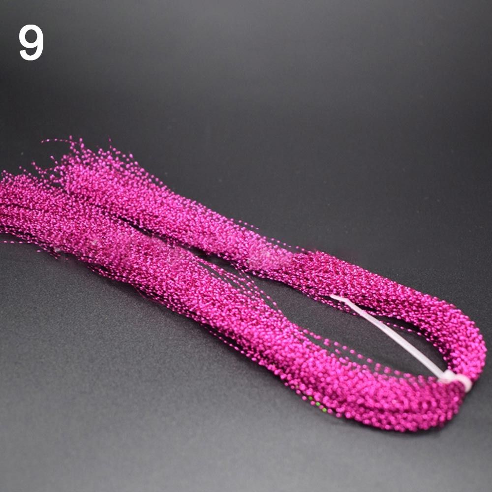 Fishing Lure Jig - Neue Flash-Fliegenbindematerialien, Angelzubehör, Stahlblei-Jigkopfhaken, holografisches Tinsel,