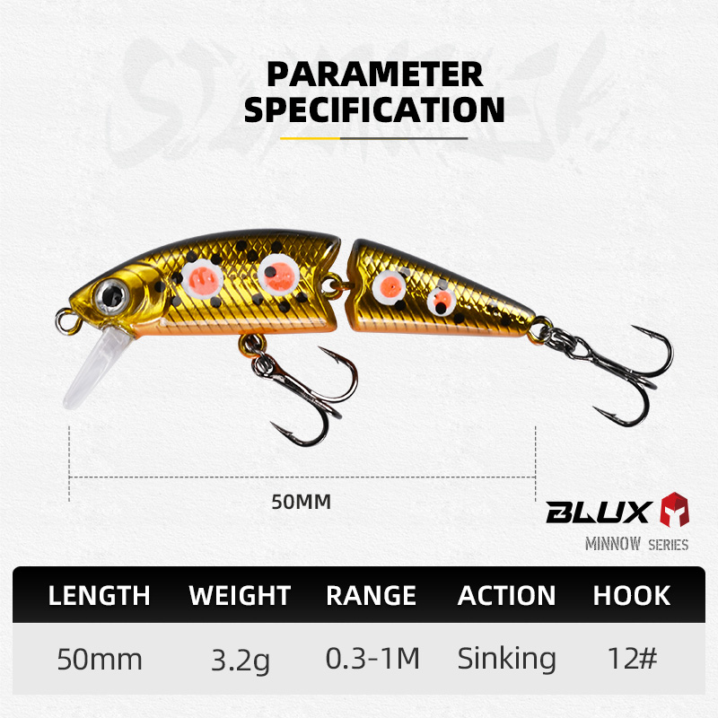 BLUX DR. Minnow Joint 50S Swim – Fishing Lure Swimbait Bewertung und Preis