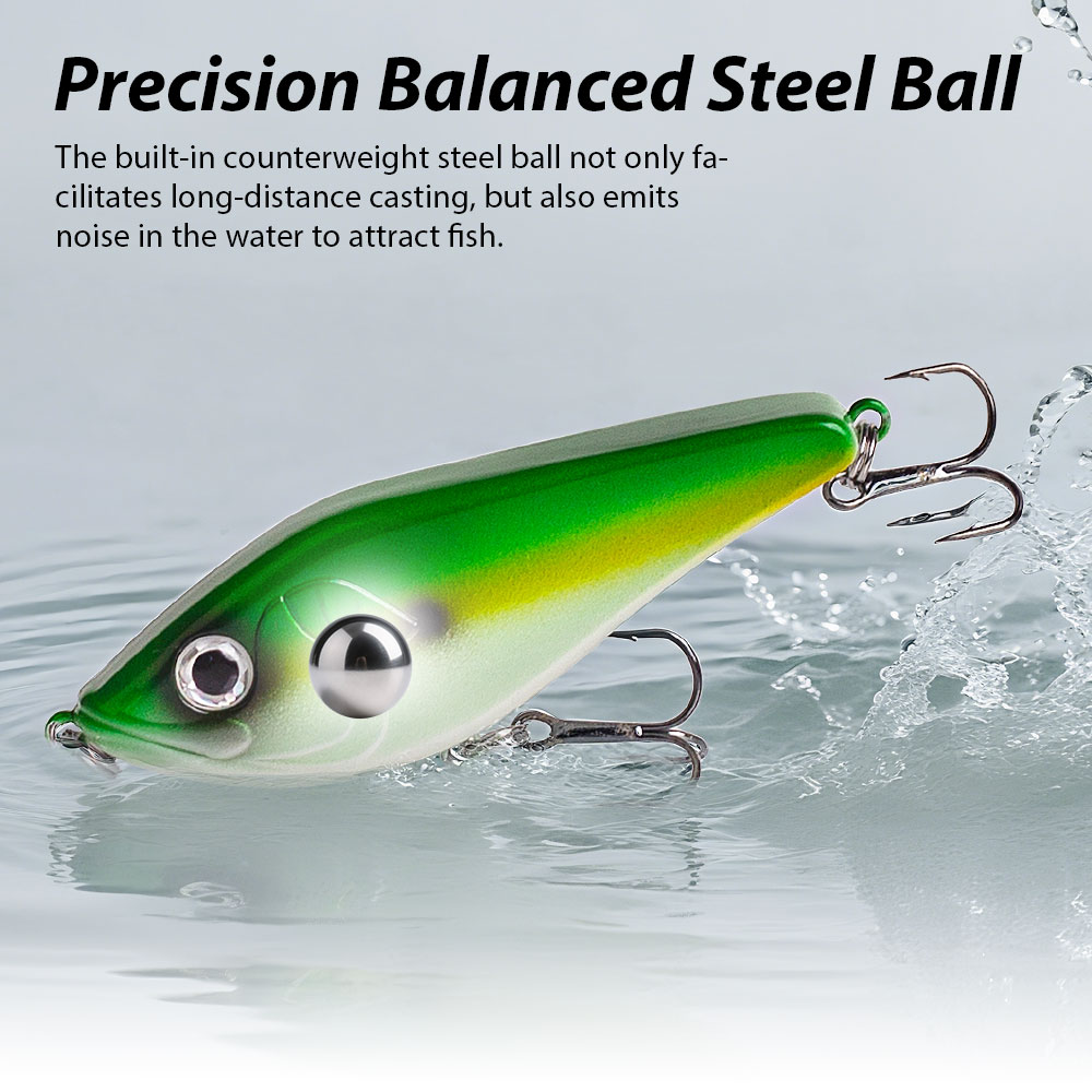 80mm/15,5g Muskies Jerkbait He – Fishing Lure Jerkbait Bewertung und Preis