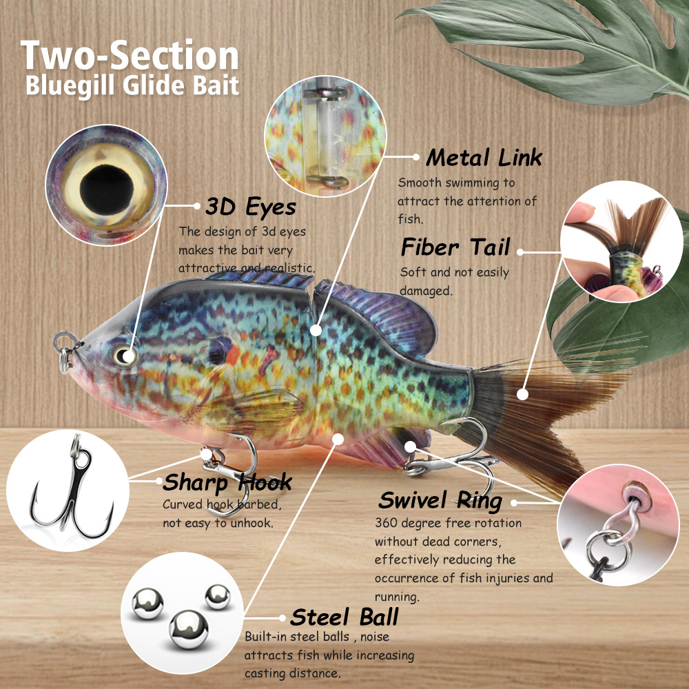 13 cm/33 g Bionischer zweiteil – Fishing Lure Swimbait Bewertung und Preis